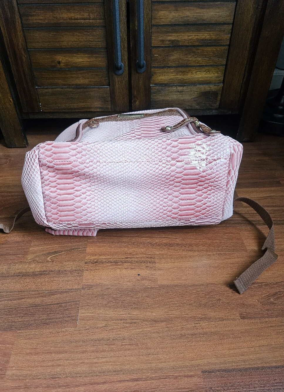 NWT Samantha Brown Ttavel Backpack Pink/Brown - Picture 3 of 10
